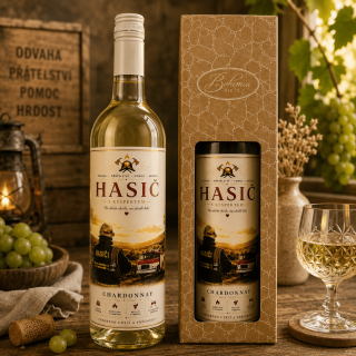Dárkové víno Chardonnay 0,75 l - Pro hasiče