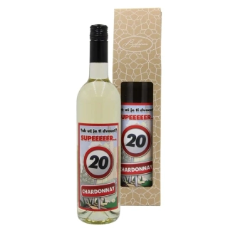 Dárkové víno Chardonnay 0,75 l - K 20. narozeninám