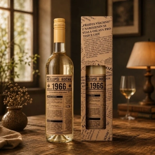 Dárkové víno Chardonnay 0,75 l - Vyberte rok narození