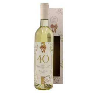 Dárkové víno Chardonnay 0,75 l - Pro ženu k 40. narozeninám