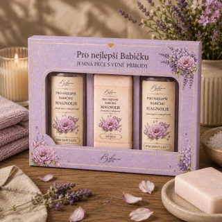 Kosmetická sada Pro nejlepší babičku – sprchový gel 100ml, tuhé mýdlo 100 g a sprchový gel 2v1 100 ml