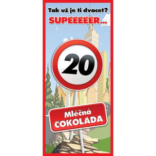Dárková mléčná čokoláda 100 g - Vše nejlepší 20