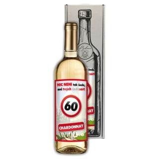 Dárkové víno Chardonnay 0,75 l - Vše nejlepší 60