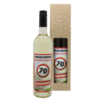 Dárkové víno Chardonnay 0,75 l - Vše nejlepší 70