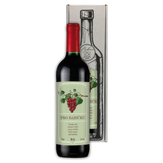 Dárkové víno Merlot 0,75 l - Babičce