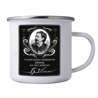 Plecháček s potiskem 8 cm - Gentleman