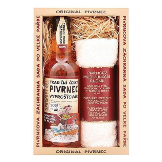 Pivrnec - Vyprošťovák sada pivní kosmetiky - Pěna a ručník