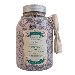 Koupelová sůl s bylinkami 1200 g - relaxační s ibiškem