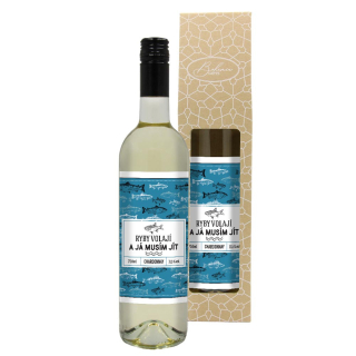 Dárkové víno Chardonnay 0,75 l - Ryby volají